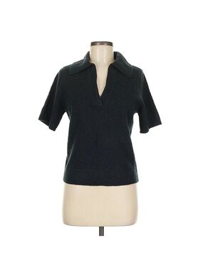 Abercrombie Short-Sleeve Polo Sweater in Black - Small